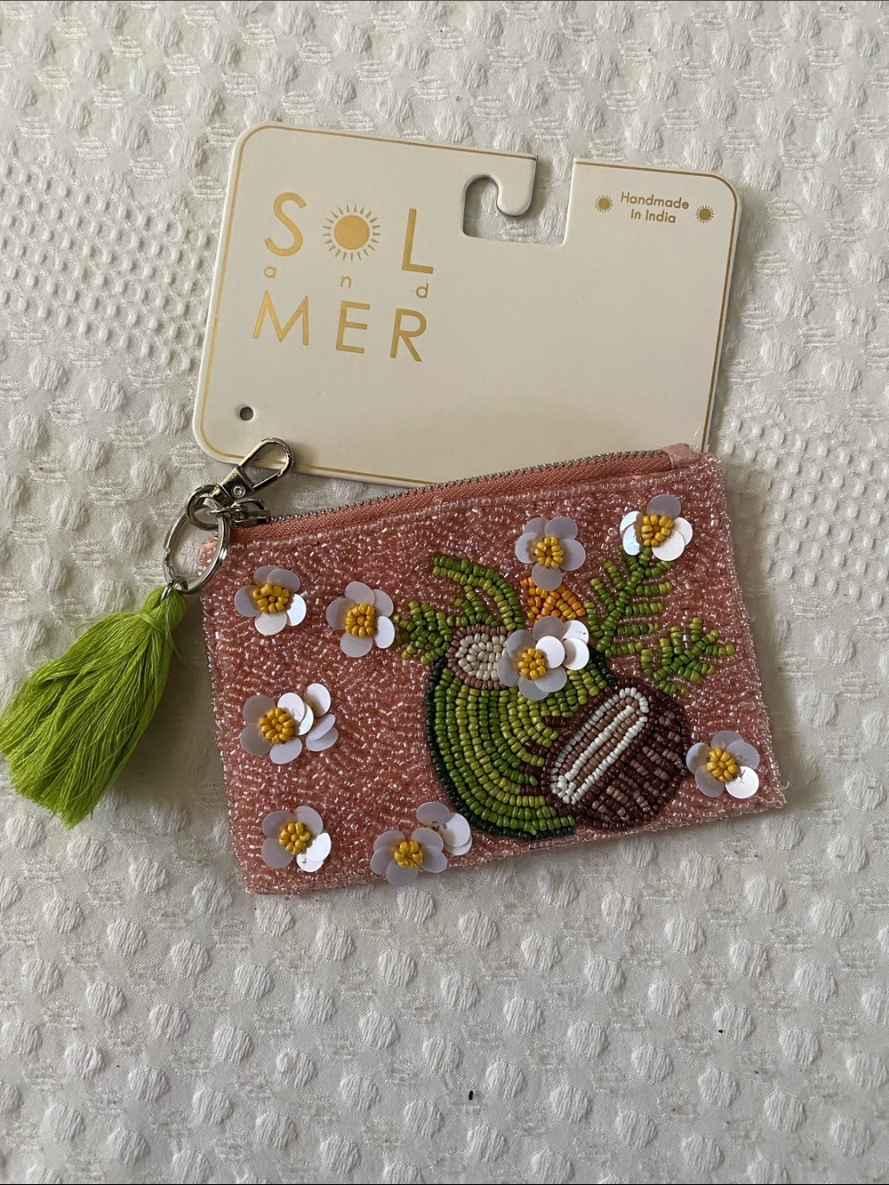 T.J. Maxx Sol and Mer Beaded Coconut Coin Purse